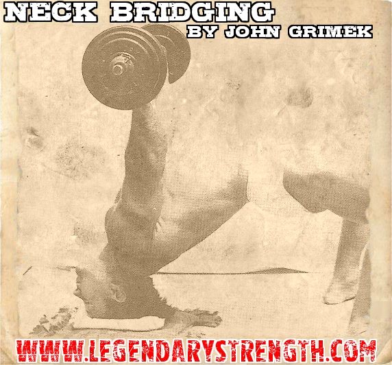 John Grimek performs one of the best neck strengthening exercises
