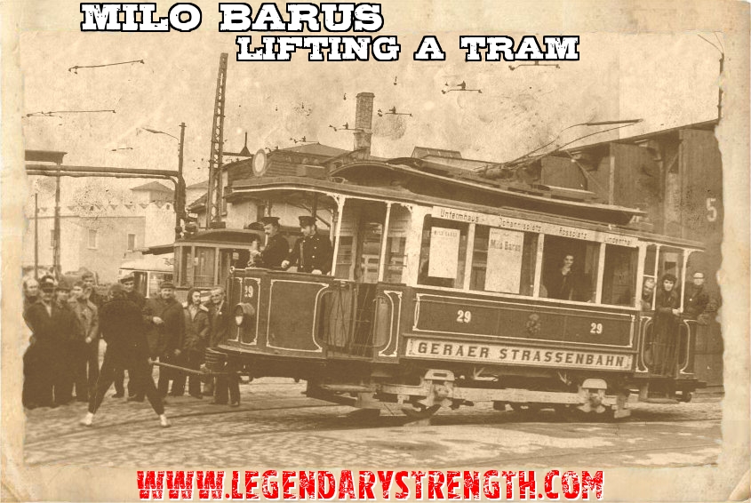 Milo Barus lifting a tram