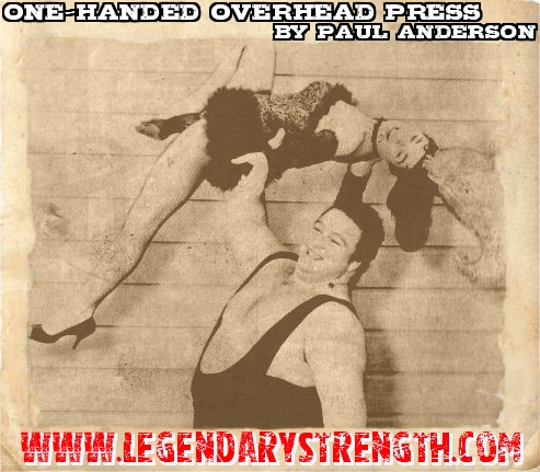 Human overhead press by Paul Anderson