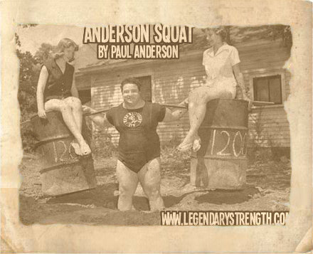 Anderson squats in a hole