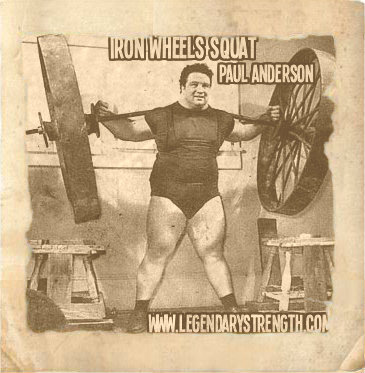 Paul Anderson training with Iron Wheels