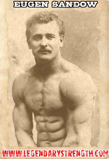 Eugen Sandow showing his well-built upper body
