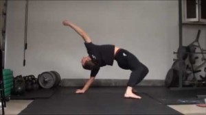 The twisting one arm bridge. An excellent movement, that if you can do, likely means strong, healthy shoulders and spine.
