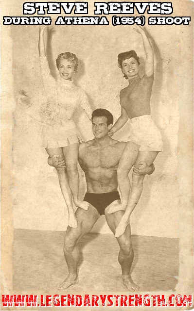 Steve Reever holding Jane Powell and Debbie Reynolds