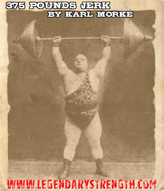 Karl Morke jerking 375 pounds