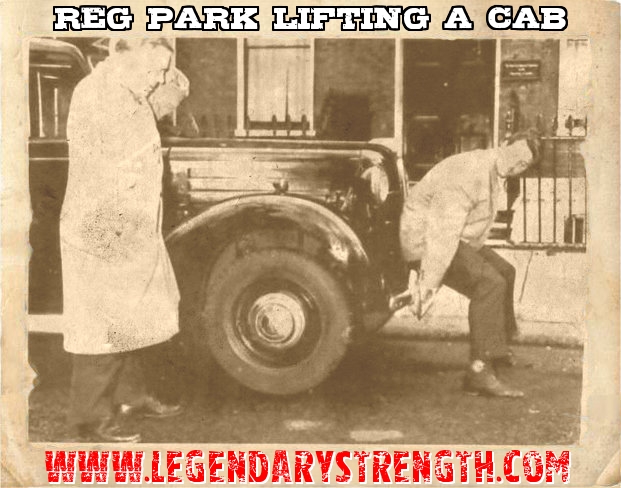Reg Park lifting a cab
