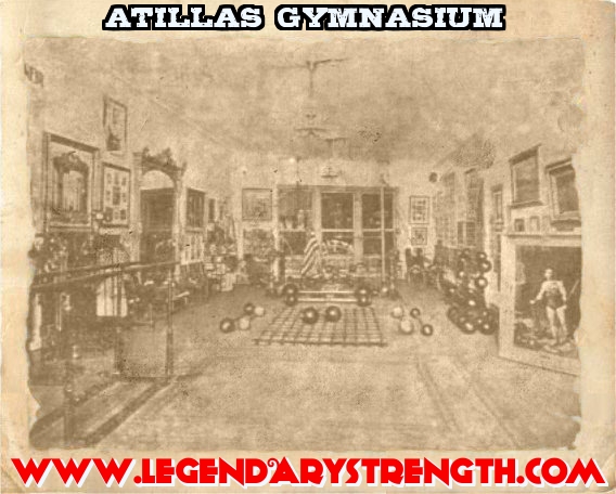 Atilla's gymnasium in a photo taken around 1900. 