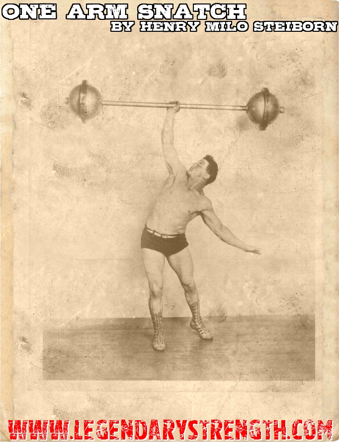Henry Steiborn performing a one arm snatch