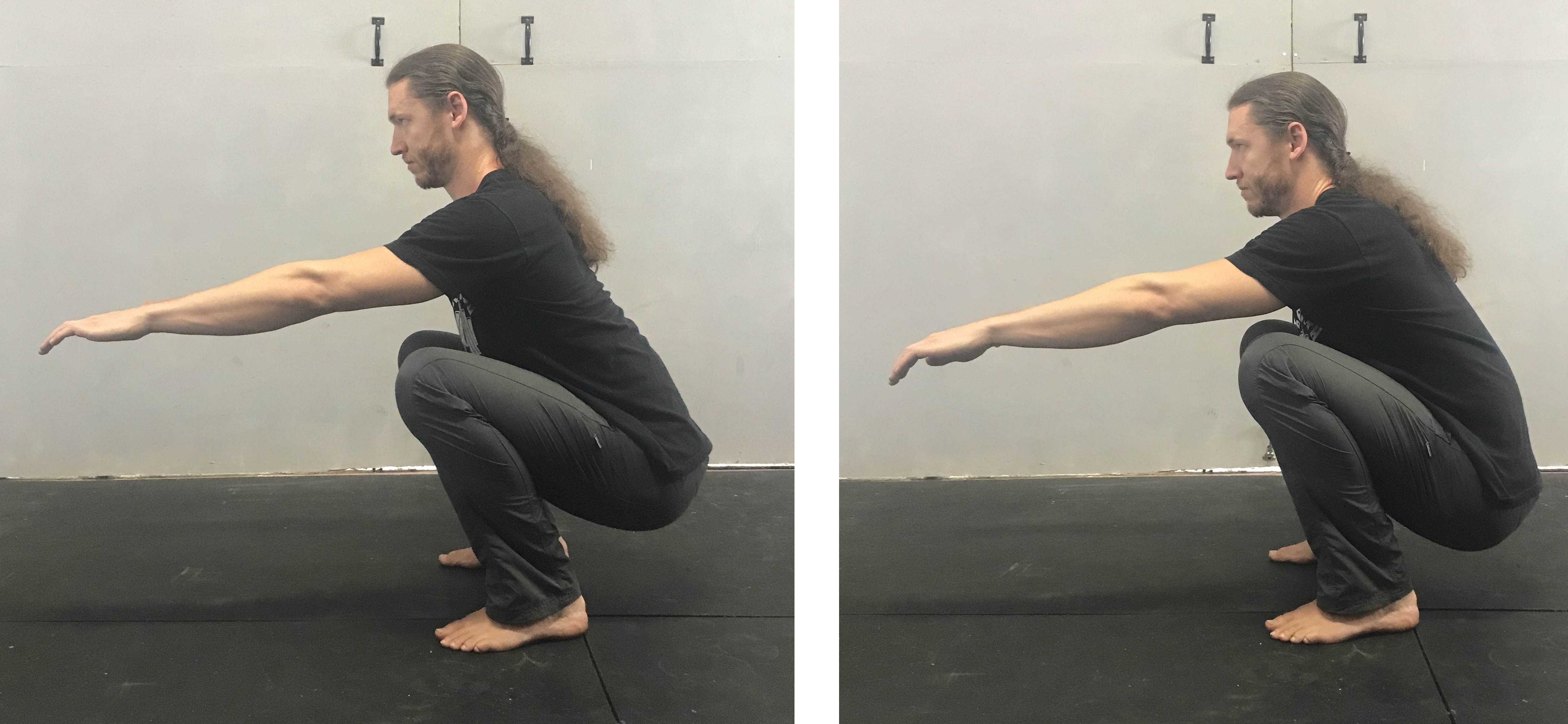 Low Back Right vs Relaxed ATG Squat Position